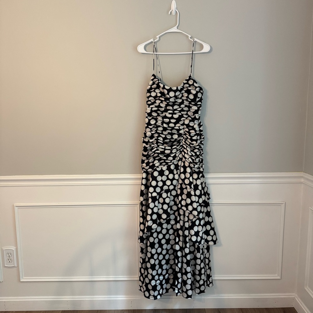 NWOT Anthropologie Hutch Black and White Polka Dot Dress (A1-2)‎